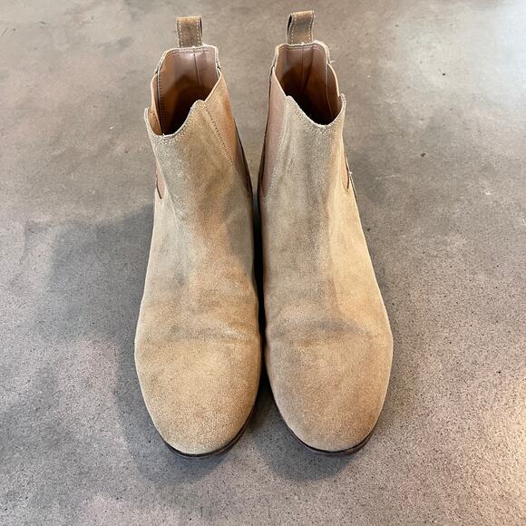 Urban Outfitters Bear Dev Chelsea low boot tan suede leather Mens 12 shoes - Picture 2 of 9